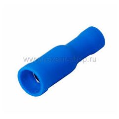 Разъем штекерный изолированный гнездо 4 мм 1.5-2.5 мм² (РШи-м 2.5-4/РШИм 2-5-4 ) синий, 10 шт, фото  - Метэкс