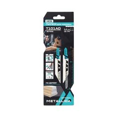 Пилки д/лобзика T101AO, 75/50мм шаг 1,4мм, HCS крив. чистый рез, по дереву 2шт METALLICA 907856, фото  - Метэкс