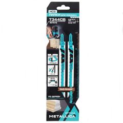 Пилки д/лобзика T544D, 150/125мм шаг 4мм, HCS грубый рез, по дереву 2шт METALLICA 907580, фото  - Метэкс