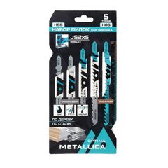 Набор пилок д/лобзика Optima  №2 по дер/мет: T244DА/T101D/T101AI, в карт., 5шт  METALLICA 908143, фото  - Метэкс