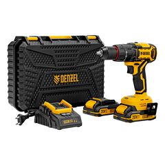Дрель-шуруповерт ударн. аккум. DENZEL б/щ (2 а/б 2А*ч 20В, ЗУ) CIDH-BL-20 (26137), фото  - Метэкс