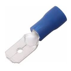 Клемма плоская изолированная РПи-п 2.5-(6.3)/РпИп 2-6-0,8 штекер 6.3 мм 1.5-2.5 мм2, синий, 10шт,, фото  - Метэкс