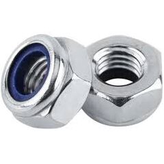 Гайка DIN985 М6 нейлон кольцо А2 нерж (10 шт), фото  - Метэкс