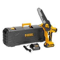 Пила цепная аккумуляторная DENZEL б/щ (8", 1 а/б 2 А*ч 20 В, ЗУ) СCS-200BL (58653), фото  - Метэкс