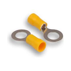 Наконечник кольцевой изолированный ø 8.4 мм 4-6 мм² (НКи 6.0-8/НКи5,5-8) желтый REXANT 10шт/уп, фото  - Метэкс