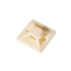 Площадка самоклеящаяся под хомут-стяжку 25х25 мм, белая REXANT 10шт/упак, фото  - Метэкс