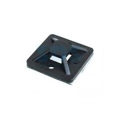 Площадка самоклеящаяся под хомут-стяжку 25х25 мм, черная REXANT 10шт/упак, фото  - Метэкс