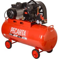 Компрессор ременной масляный (2,5 кВт, 400л/мин, 100л, 220В) РЕСАНТА КП-100/400Р (74/7/5), фото  - Метэкс
