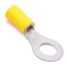 Наконечник кольцевой изолированный ø 6.5 мм 4-6 мм² (НКи 6.0-6/НКи5,5-6) желтый REXANT 10шт/уп, фото  - Метэкс