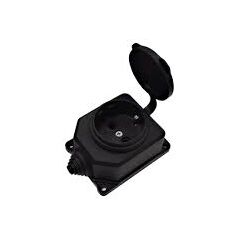 Колодка настенная однофазная с заглушкой "КОМПАКТ" каучук черный 3032, фото  - Метэкс