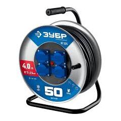 Удлинитель на катушке 50 м  Кг-хл 3х2,5 ЗУБР 55079-50_z01, фото  - Метэкс