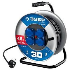 Удлинитель на катушке 30 м  Кг-хл 3х2,5 ЗУБР 55079-30_z01, фото  - Метэкс