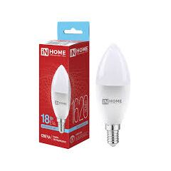 Лампочка IN HOME LED-СВЕЧА-VC 18 Вт  E14 6500K, фото  - Метэкс