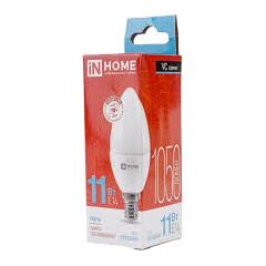 Лампочка IN HOME LED-СВЕЧА-VC 11 Вт E14 6500K, фото  - Метэкс