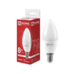 Лампочка IN HOME LED-СВЕЧА-VC 8 Вт  E14 4000K, фото  - Метэкс