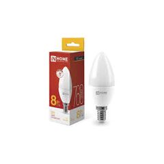 Лампочка IN HOME LED-СВЕЧА-VC 8 Вт  E14 3000K, фото  - Метэкс