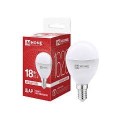 Лампочка IN HOME LED-ШАР-VC 18 Вт E14 4000K, фото  - Метэкс
