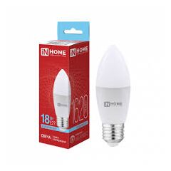 Лампочка IN HOME LED-СВЕЧА-VC 18 Вт E27 6500K, фото  - Метэкс