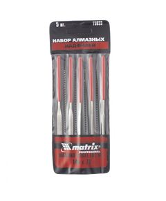 Набор надфилей алмазных 140 х 70 х 3 мм 5 шт MATRIX 15833, фото  - Метэкс