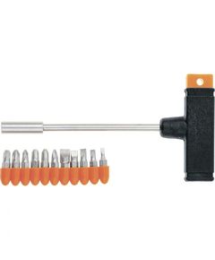 Отвертка с Т-образной  ручкой и набором бит 11шт SPARTA 115655, фото  - Метэкс