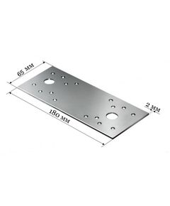 Пластина крепежная КР 2,0мм 180х65, фото  - Метэкс