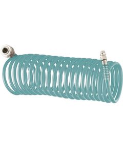 Полиуретановый спиральный шланг профессиональный BASF 10м с быстроразъемными соединениями 57007, фото  - Метэкс