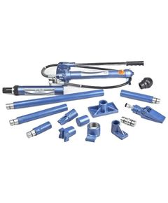 Растяжка гидравлическая 4 т набор из 16 предметов 7 сменных насадок в пластиковом кейсе STELS 51354, фото  - Метэкс