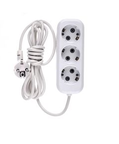 Удлинитель бытовой с заземлением 3 м 3 розетки 95966, фото  - Метэкс