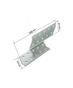 Держатель балки DB 290 х 40 х 40 мм правый, фото  - Метэкс