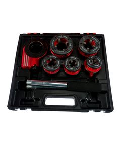 Набор клуппов 1/4-1/2-3/4-1-1,25"+ плашкодержатель с трещоткой 8 предметов MATRIX 77332, фото  - Метэкс