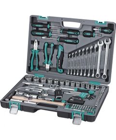 Набор инструментов 1/2", 1/4" пластиковый кейс 98 предметов STELS 14111, фото  - Метэкс