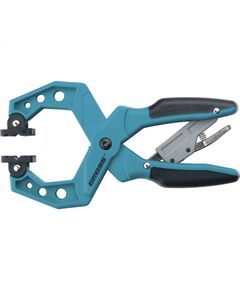 Струбцина клещеобразная 100 мм пластиковый корпус храповой механизм жесткой фиксации GROSS 20805, фото  - Метэкс