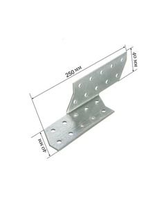 Держатель балки DB 250 х 40 х 40 мм правый, фото  - Метэкс