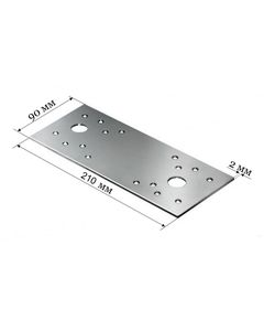 Пластина крепежная КР 2,0мм 210х90, фото  - Метэкс