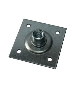 Пластина опорная облегченная М8 60х60х2,0 мм, фото  - Метэкс