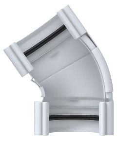 Угол желоба 120-145 ПВХ белый (8), фото  - Метэкс