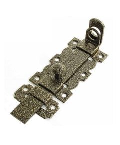 Задвижка дверная НОЭЗ ЗД-110-Пр-S (проушины) ст.бронза, фото  - Метэкс