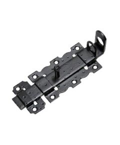 Задвижка дверная НОЭЗ ЗД-110-Пр-S (проушины) черный матовый, фото  - Метэкс