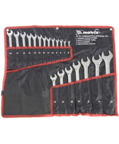 Набор ключей комбинированных 6-32 мм 20 шт полированный хром MATRIX 15441, фото  - Метэкс