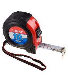 Рулетка 10 м х 25 мм обрезиненный корпус ЗУБР 34056-10-25, фото  - Метэкс