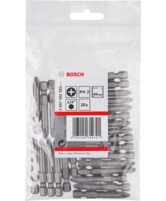 Бита PH2 49 мм 25 шт XH BOSCH 2607002503, фото  - Метэкс
