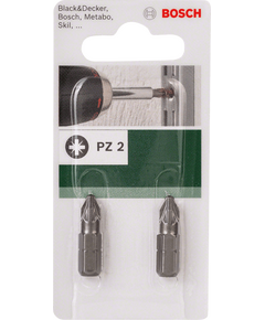 Бита PZ2 25 мм 2 шт XH DIY BOSCH 2609255923, фото  - Метэкс