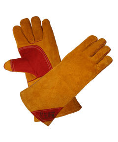 Краги РОСМАРКА с подкладкой желтый/красный 35 см КЕ1474, фото  - Метэкс