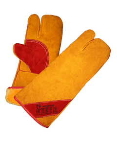 Перчатки д/сварки РОСМАРКА трехпалые искуственный мех 35 см КТ1457, фото  - Метэкс