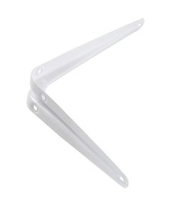 Кронштейн угловой с ребром 125х150 мм белый, фото  - Метэкс