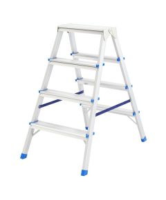 Стремянка двусторонняя 4 ступени алюминиевая Сибртех 97924, фото  - Метэкс