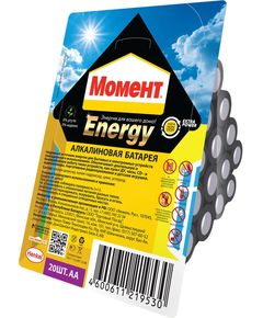 Батарейка Момент энерджи АА (20 шт) 4004286, фото  - Метэкс
