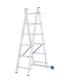 Лестница 2 х 6 ступеней алюминиевая двухсекционная длина 2,52 м СИБРТЕХ 97906, фото  - Метэкс
