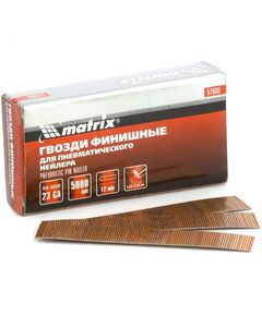 Гвозди для пневматического нейлера 23GA финишные 5000 шт 12 мм MATRIX 57669, фото  - Метэкс