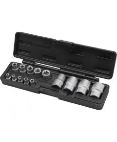 Набор торцевых головок TORX 1/4 3/8 1/2 14 предметов STELS 13675, фото  - Метэкс